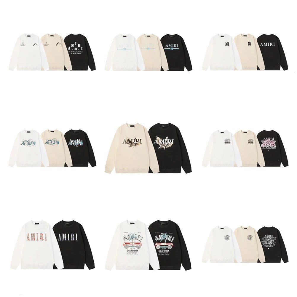 Round neck sweatshirts for men and women high street long sleeve jackets