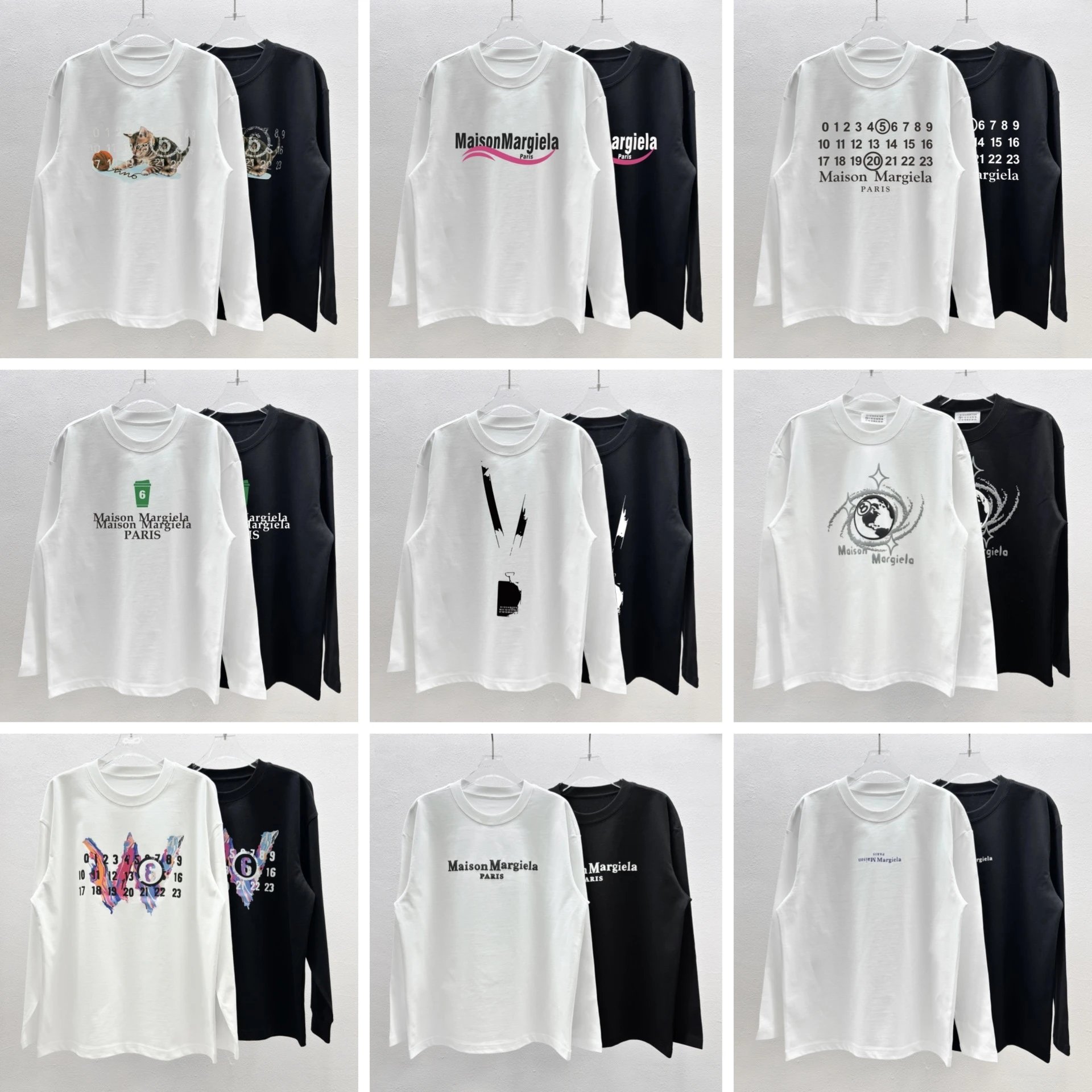 Pure cotton long sleeve bottoming T-shirt