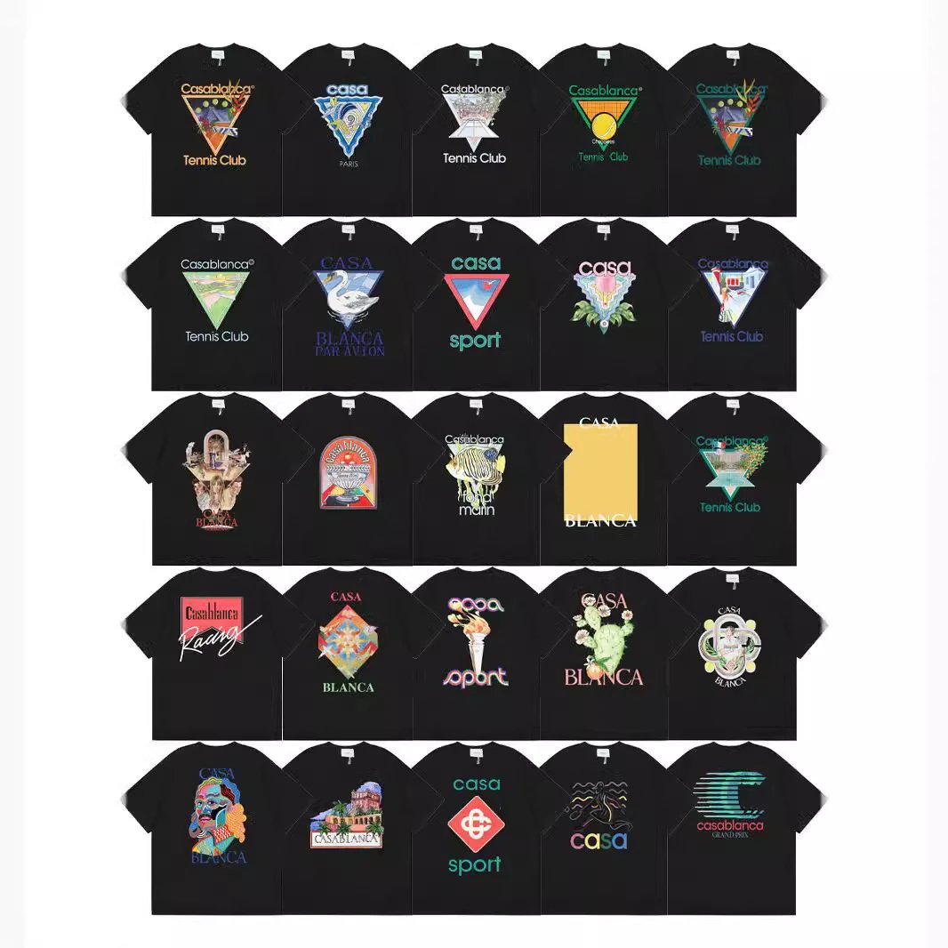 Summer printed loose short sleeves for men and women