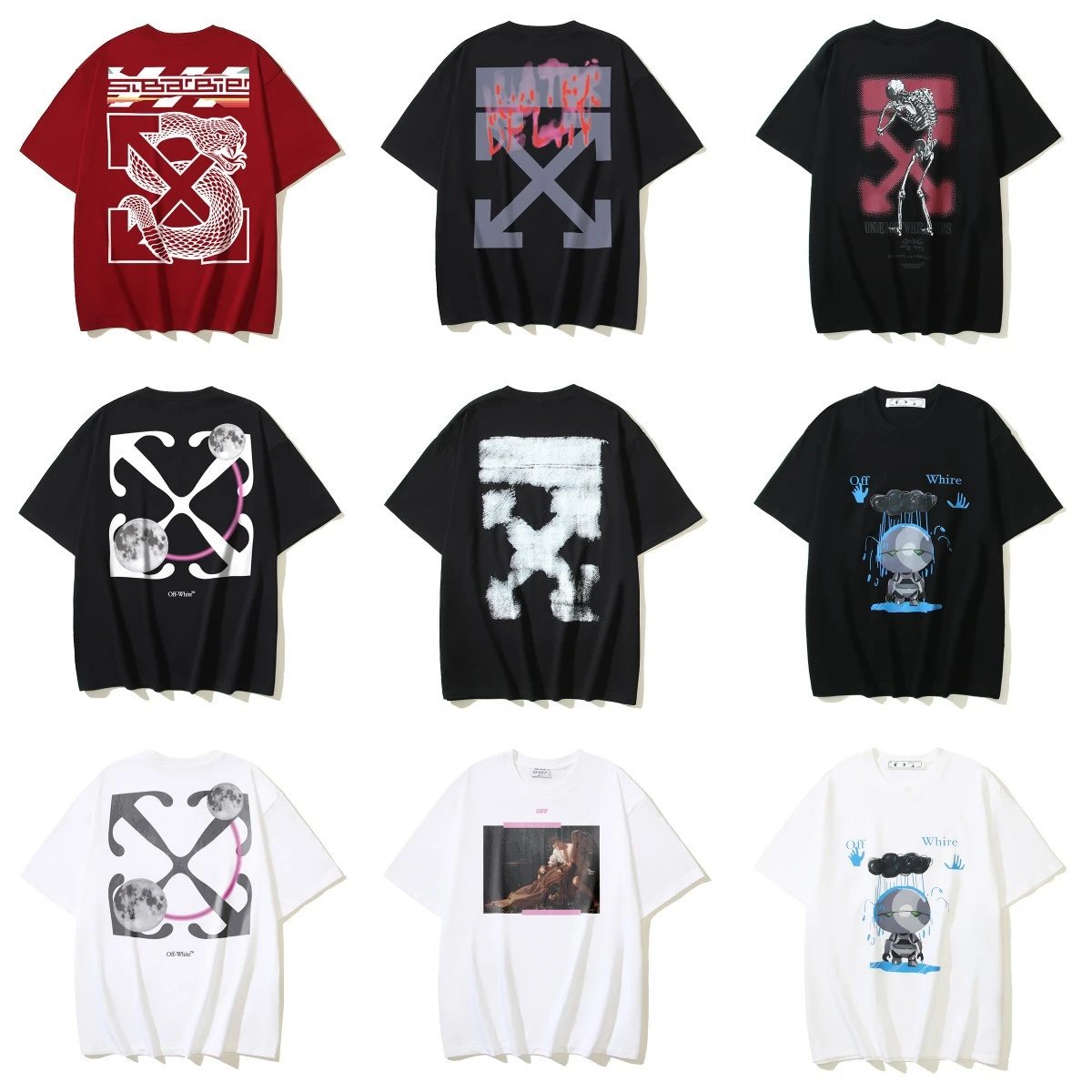 Summer new style palm arrow print large size loose short-sleeved teen male and female couple