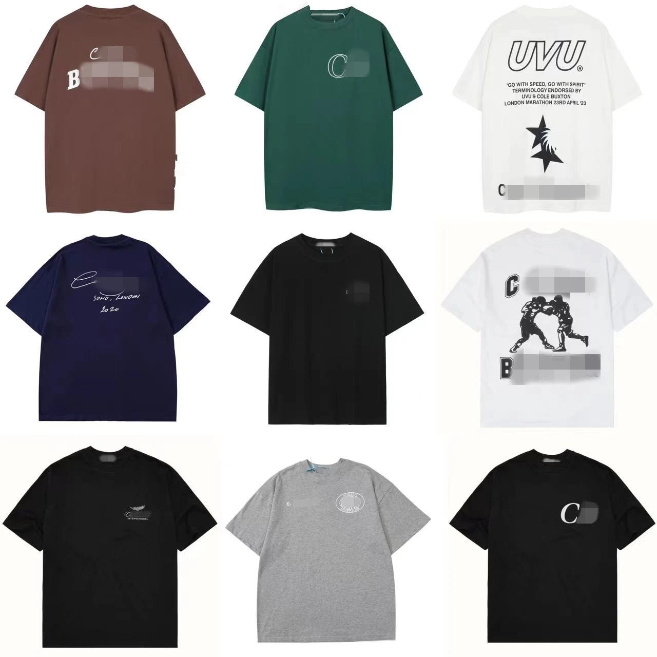 High street short-sleeved couples versatile American letter print casual loose men's and women's T-shirts