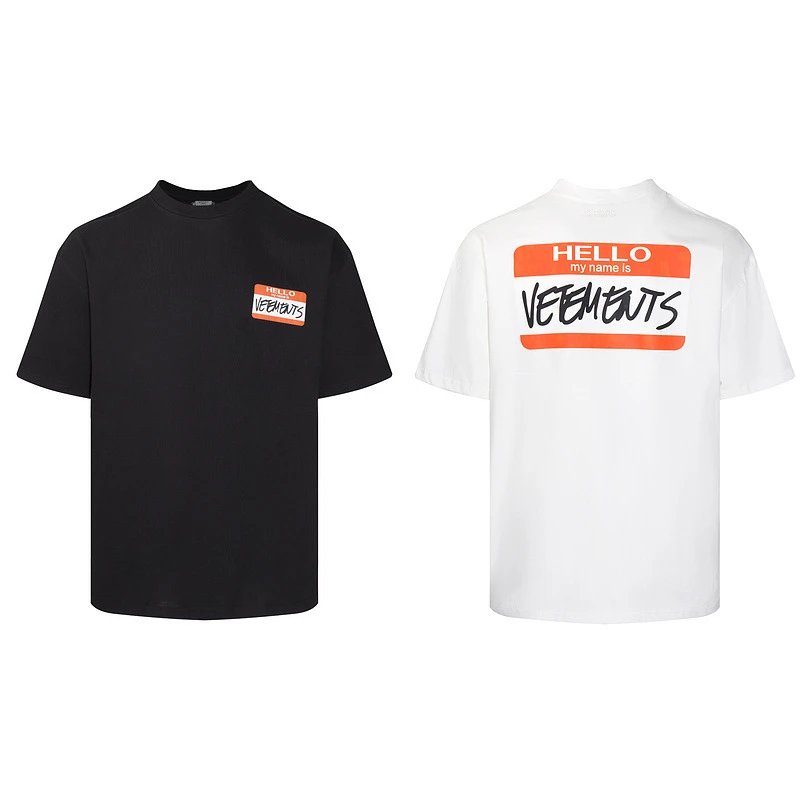 American new style embroidered letters loose casual short-sleeved T-shirt for men and women couples