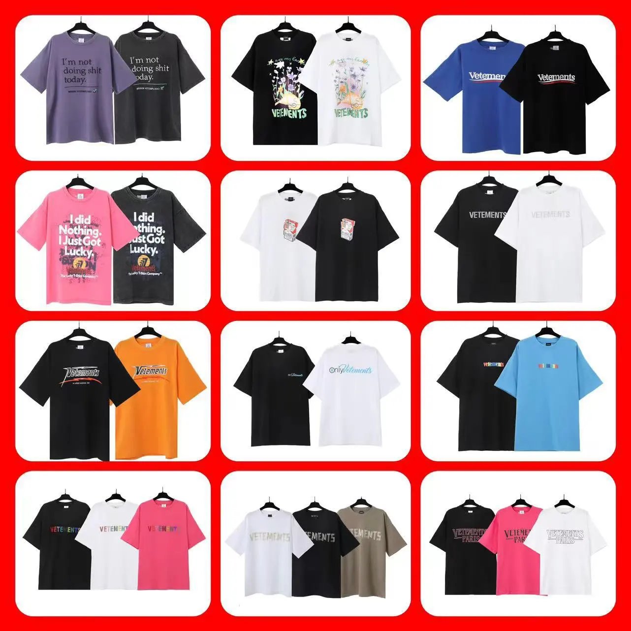 New embroidered letters loose casual short-sleeved T-shirt for men and women couples summer