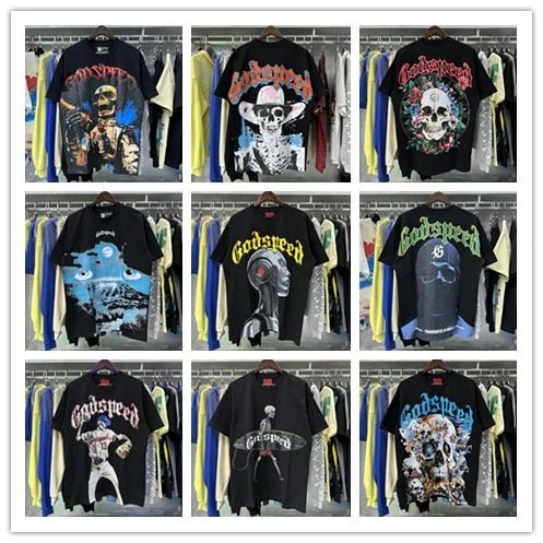 Couple wear large size loose pullover short-sleeved T-shirt for men and women