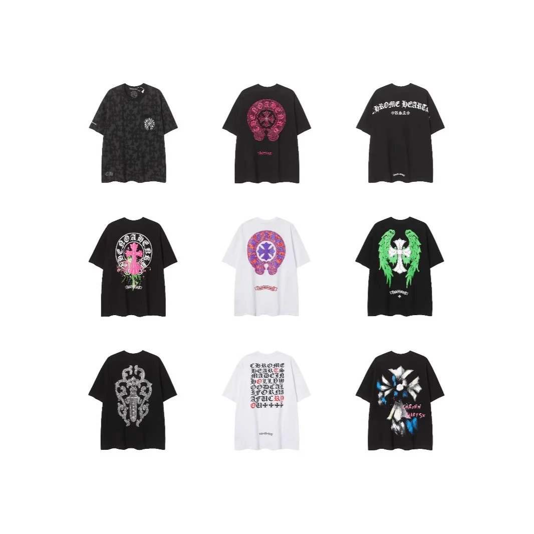 Street style half-sleeved T-shirt series for men and women