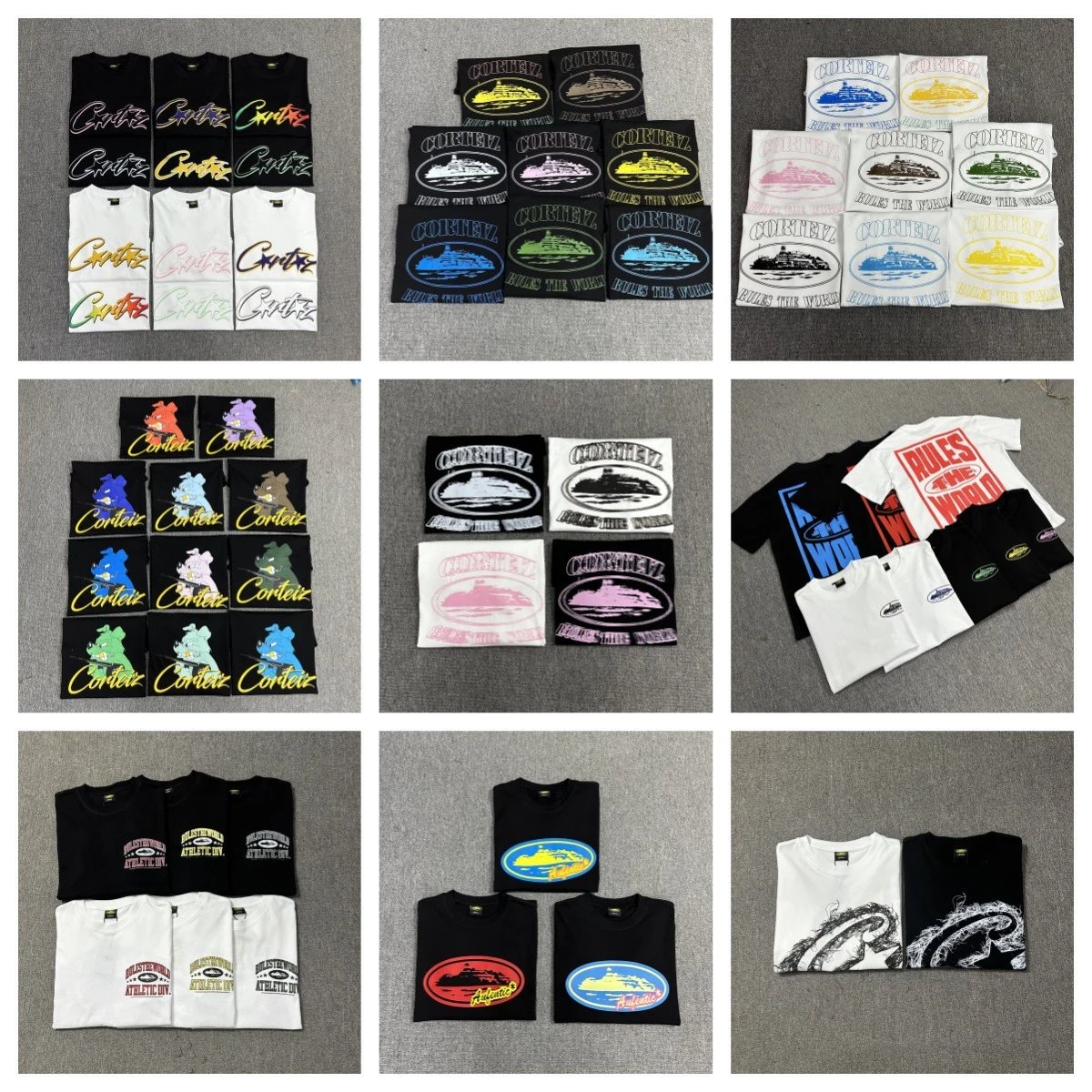 Trendy men's and women's casual T-shirts with half sleeves