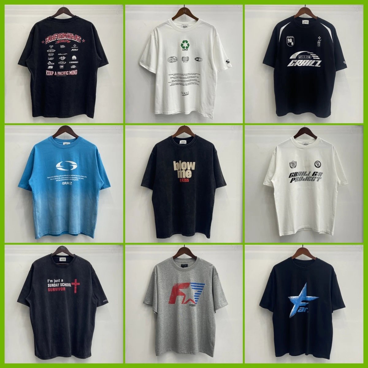 Fashionable casual loose men's and women's T-shirts