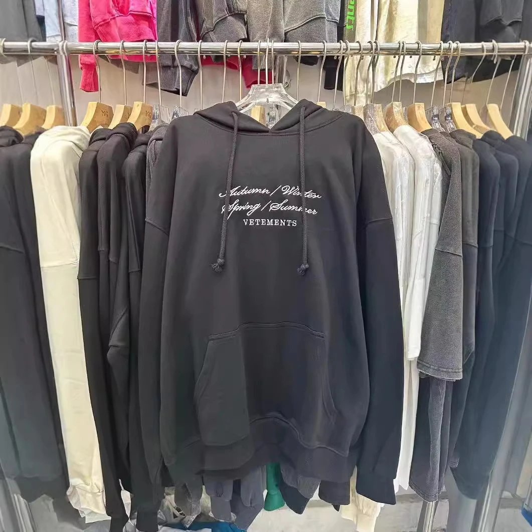 Heavy washed distressed loose hoodie sweatshirt for men and women