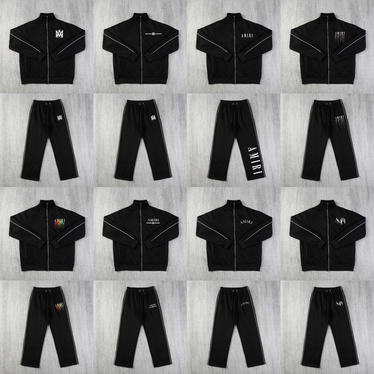 Stand-up collar jacket, men's and women's couple's sports and leisure fleece sweatpants and trousers suit