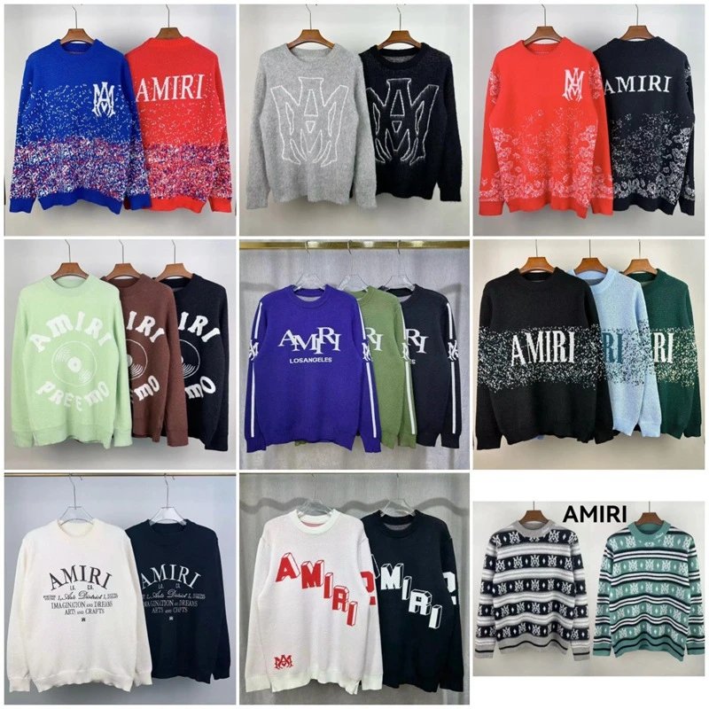 Loose casual trendy knitted crew neck sweater for men and women