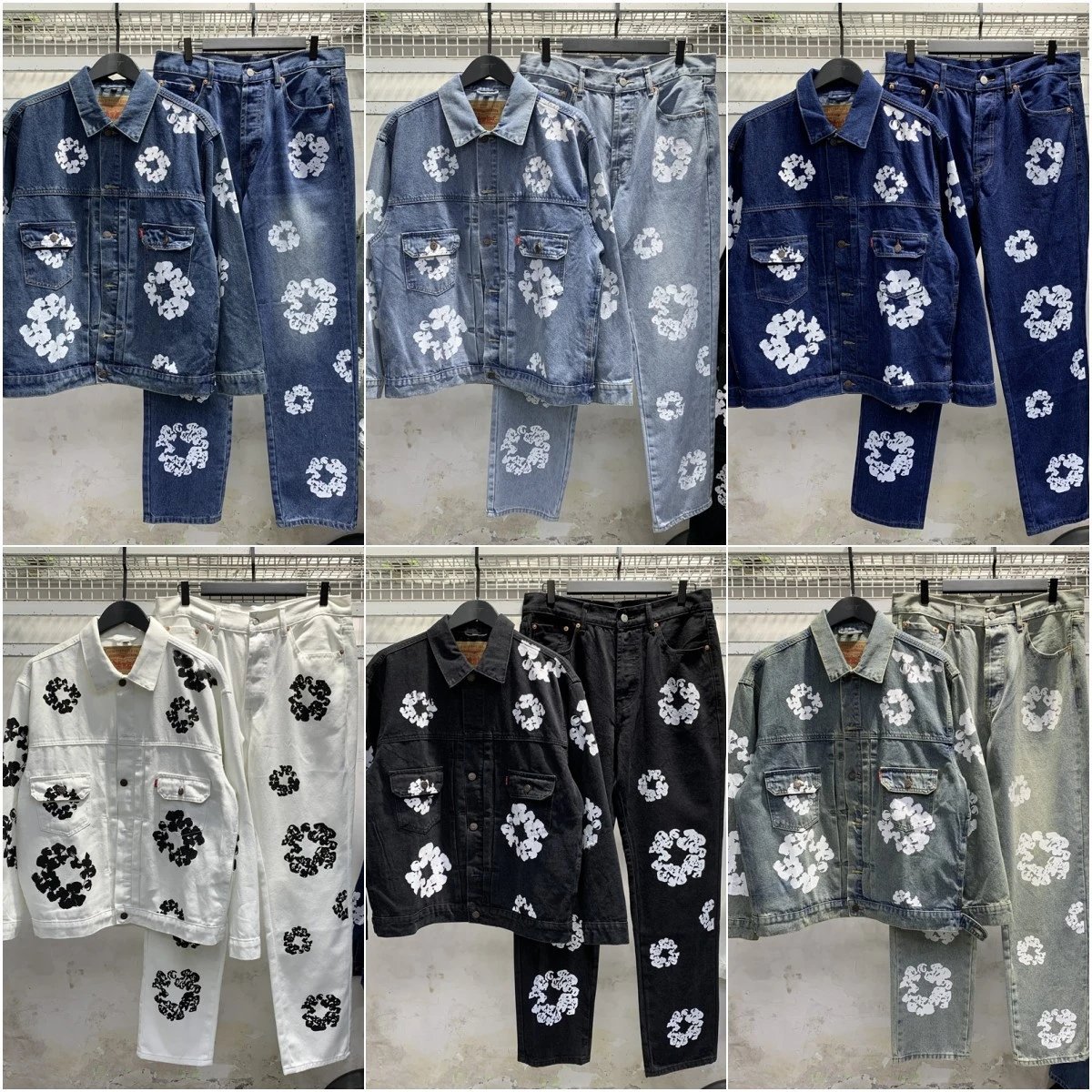 High street youth trendy jackets, casual pants, long trousers for men and women