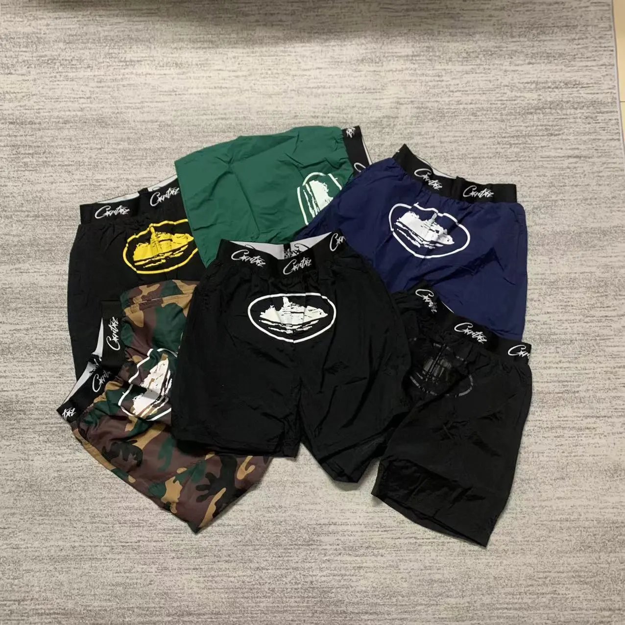 Cruise ship print summer sports loose beach shorts casual versatile quick-drying pants for men