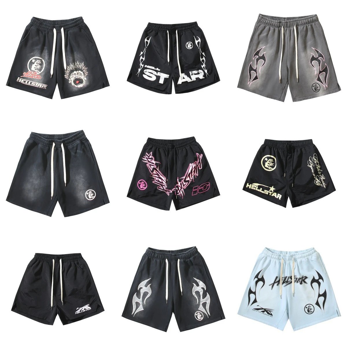 Washed and distressed casual shorts