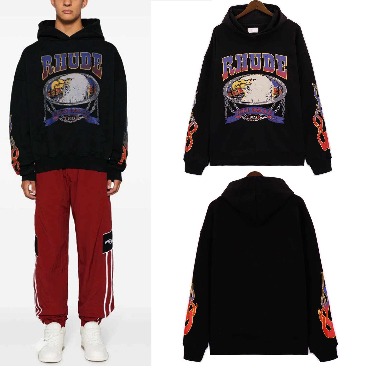 Casual loose hooded sweatshirt for men and women