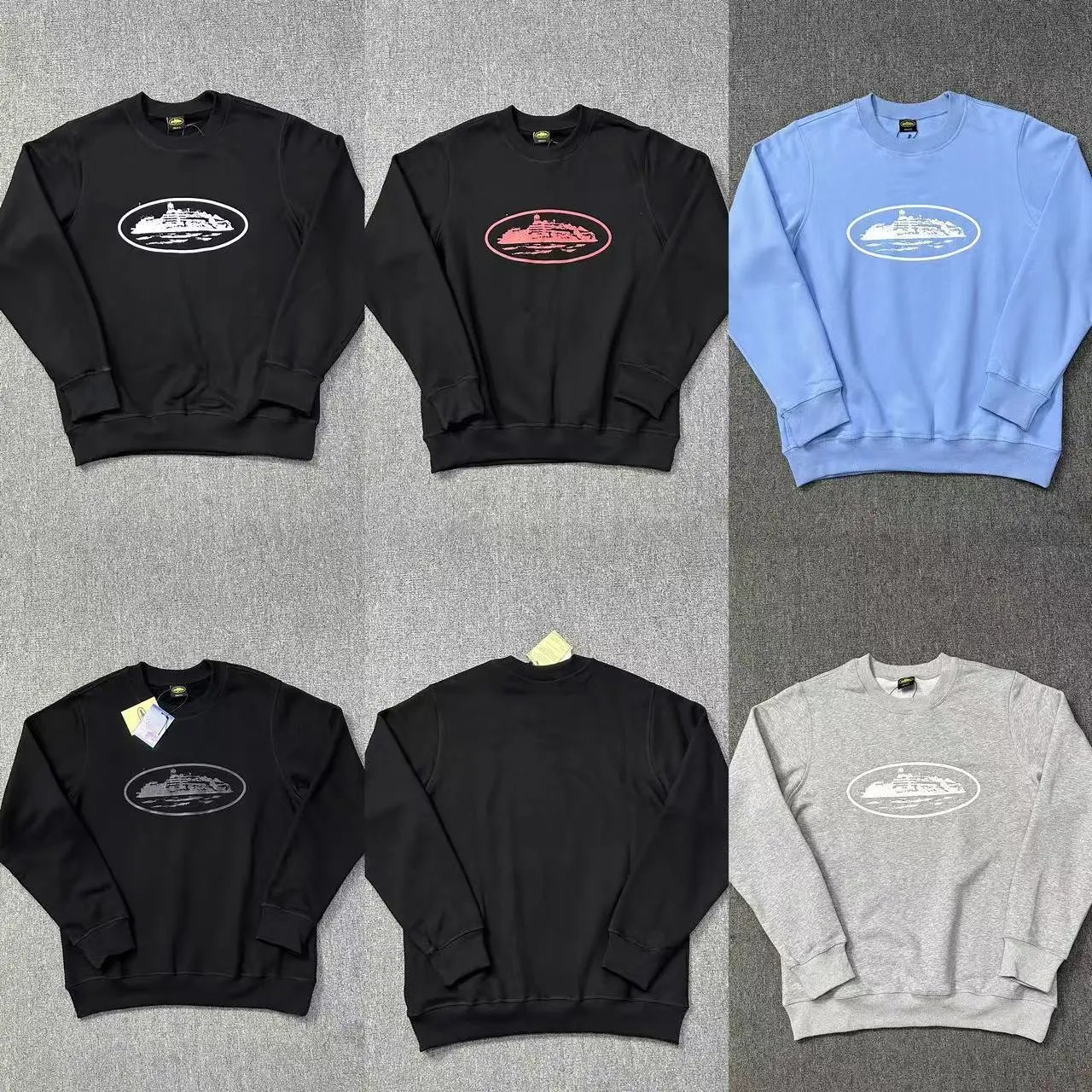 High street ship print round neck long sleeve sweatshirt