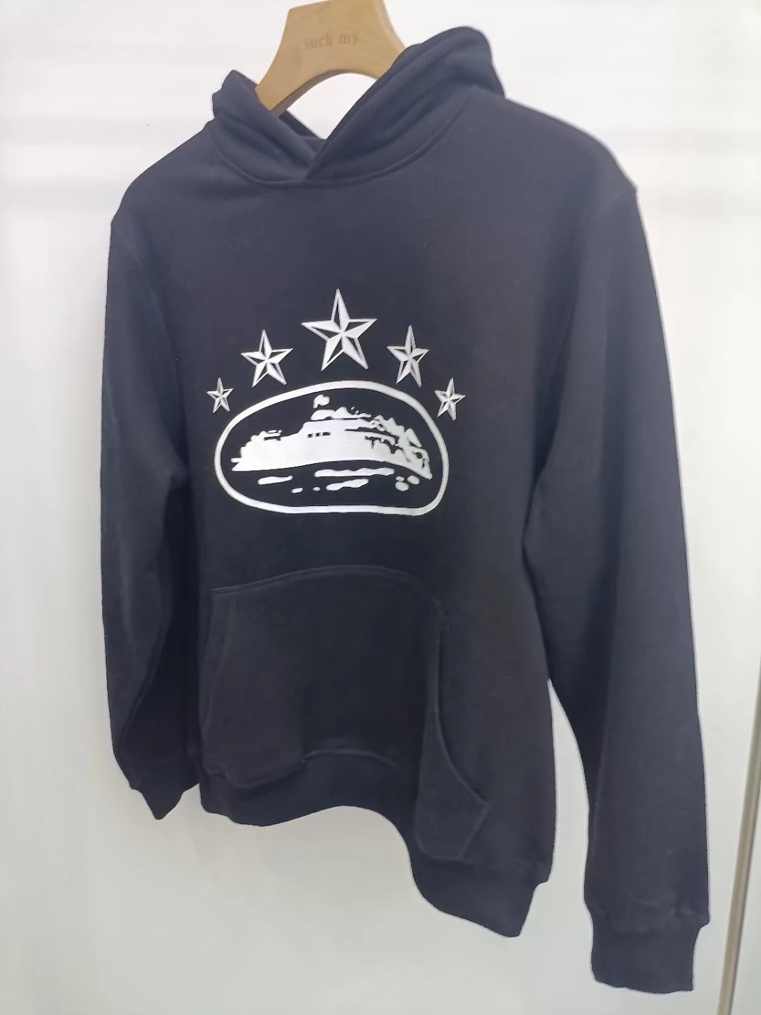 Star cruise printed loose hooded sweatshirt