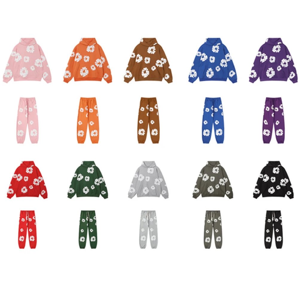 Hooded sweatshirt trousers men's and women's high street sports suits